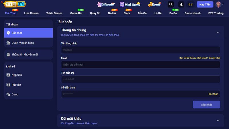 Người chơi bị đánh cắp mất account