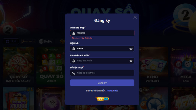 Điền thông tin vào form đăng ký Tin88 mới nhất