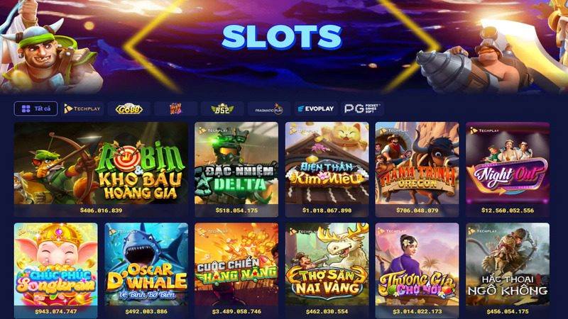 Kho game đa dạng trò chơi được đầu tư khủng