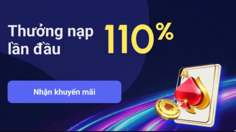 Ưu đãi nạp đầu siêu khủng tới 110%